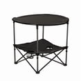 thumbnail image 1 of Lippert Components Table 2023053720 80 Pound Weight Capacity; Folding; Dark Gray; Two-Tier Design; With Dual Cup Holders/Carry Bag, 1 of 7