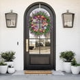 thumbnail image 3 of Door Wreaths, 50 cm Spring Summer All-Year Wreath, Artificial Flowers, Large Green Leaf Wreaths, Door Wreath for Front Door, Outdoor, Window, Wall, Garden, Wedding, Festival, Party, Home Decoration, 3 of 7