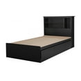 thumbnail image 2 of South Shore Vito, Kids Contemporary Twin Mates Bed With Bookcase Headboard Set, Pure Black, 2 of 7