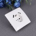 thumbnail image 3 of MasteelfCA 5V 2A Triple 3 Gang German Plug Schuko Power Outlet Wall Socket Dual USB (Black), 3 of 7