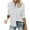 White, variant on Womens Roll Up Cuffed Sleeve with Pockets Blouse Casual Work Plain Shirt