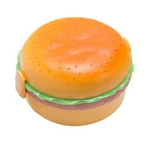 Hamburger Bento Box - 3-Layer Portable PP, Microwave Safe, for Storing Fruits Vegetables