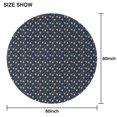 thumbnail image 6 of Dark Blue Christmas Gingerbread Pattern Round Tablecloth 60"x60",Wrinkle Wipeable Table Cloth for Kitchen Dining Room Picnic Patio Party, 6 of 6