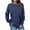 Navy2, variant on Womens Long Sleeve Tops Plain Solid Color T Shirts Casual Round Neck Sweatshirt Shirts Pullover Tunic Tops for Leggings Womens Clothing Cheap
