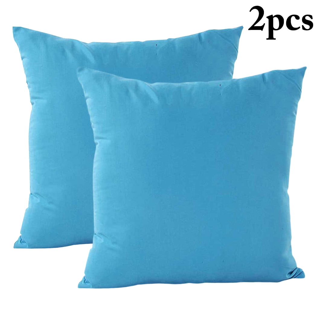 2 Pack Throw Pillow Covers, Justdolife Sofa Pillow Case Protector Solid Color Square Cushion