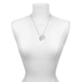 thumbnail image 2 of Delight Jewelry Rose Goldtone Crystal Initial - U - She is Clothed in Stength and Dignity Charm Necklace, 20"+3", 2 of 4