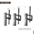 thumbnail image 7 of JUWANGSHANG 23.6" Glass Floor TV Stand with Swivel Mount for 32-55 Inch Large LCD/LED TVs, Height Adjustable Tall TV Stand Mount with Two Layers of Shelves, Black, 7 of 7