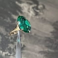 thumbnail image 3 of Natural Colombian Emerald Ring For Women Solid 925 Sterling Silver Band Ring, 3 of 3