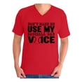 thumbnail image 1 of Awkward Styles Men's Don`t Make Me Use My Baseball Dad Voice Graphic V-neck T-shirt Tops Gift for Sport Dad, 1 of 4