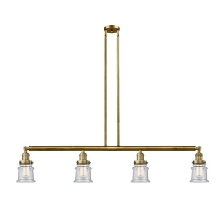 

Innovations 214-BB-S-G184S Small Canton 4 Light Island Light part of the Franklin Restoration Collection Brushed Brass
