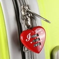 thumbnail image 3 of CSChome Heart Padlock Heart Shape Padlock – 3 Numbers Password Combination Zinc Alloy Luggage Lock, 3 of 7