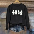 thumbnail image 2 of Makaor Sweatshirt Women Halloween Crew Neck Tops Fleece Long Sleeve Pullover Graphic Casual Fall Clothes Black L, 2 of 5