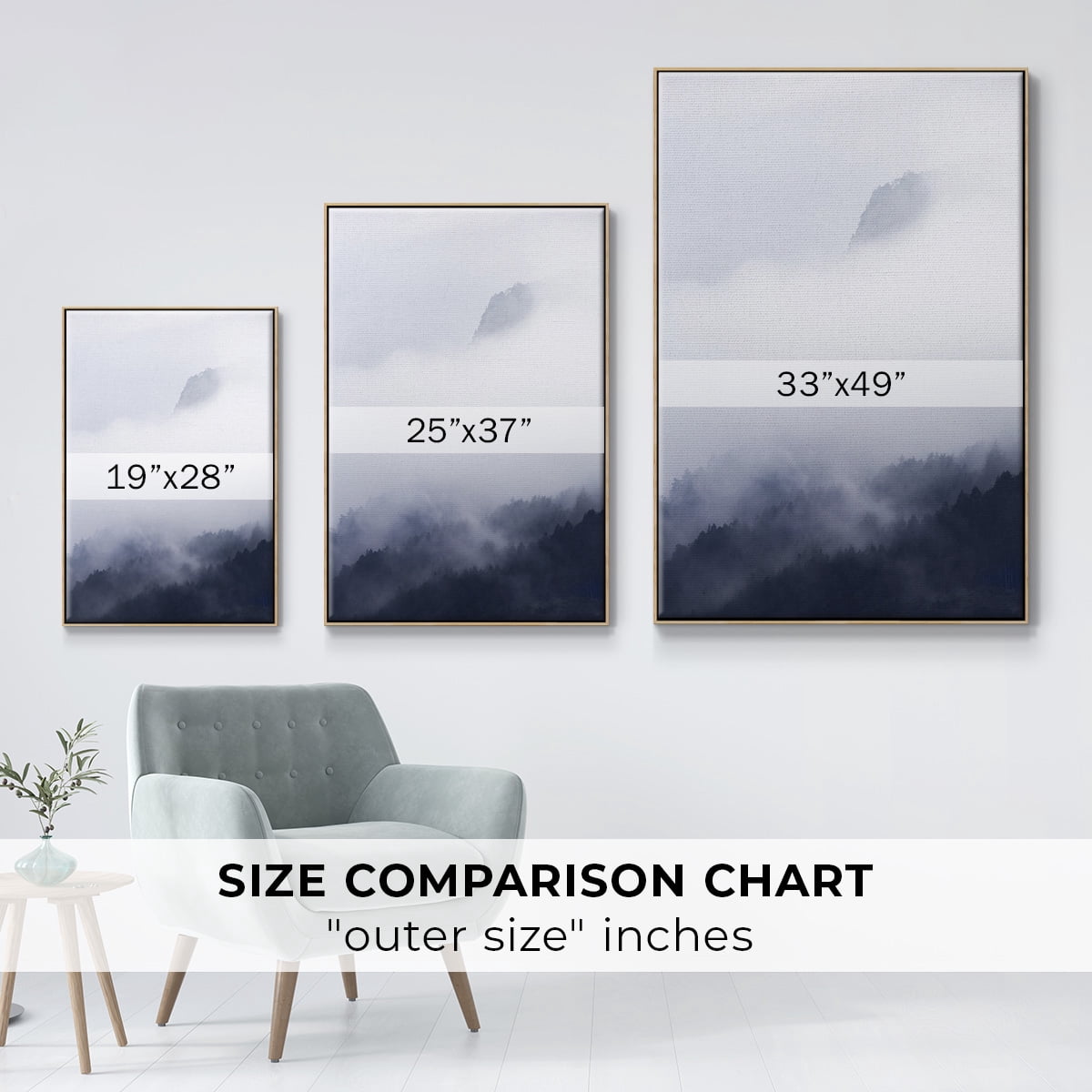 Above the Clouds Framed Premium Gallery Wrapped Canvas - Ready to Hang