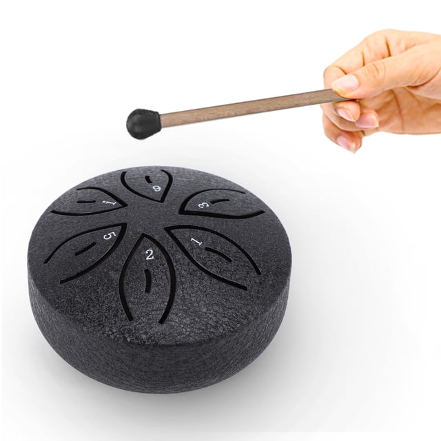 Tambor De Lengua De Acero, Instrumento De Meditación De Tambor De Lluvia De 3 Pulgadas Y 6 Notas Para Jardín Al Aire Libre, Tambor Etéreo Tambor De Mano Adecuado Para Yoga,