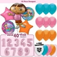 thumbnail image 5 of Dora the Explorer Balloons Bouquet Kit - Kids Party Decor Decoration Supplies with 40" Pastel Pink Number Balloons (1-9) - Dora Balloons Birthday Celebrations and Themed Events, 5 of 22