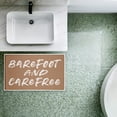 thumbnail image 3 of Stupell Industries Barfoot & Carefree Summer Printed Plush Bath Mat and Bath Rug, design by Lettered and Lined, 18"x30", 3 of 9