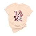 thumbnail image 2 of Meichang T-Shirts pour Femmes Chemise de la Saint-Valentin Manches Courtes T-Shirts Graphiques Cœur d'Amour T-Shirts de Vacances Hauts de la Saint-Valentin Manches Courtes Col Rond Blouses, 2 of 6