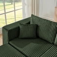 thumbnail image 4 of 94.1" modular Sectional Sofa,Compressed Corduroy couch, Comfy Compression Sofa for small spaces, Green, 4 of 8
