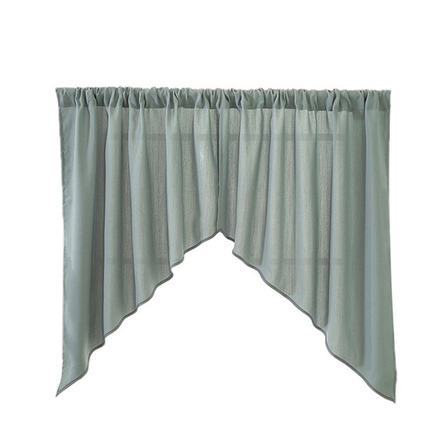 Niveles Transparentes Triangures De Cenefa Del Café De 2 Paneles Para Decoración De Ventana Gris 90x160cm Baoblaze Niveles de ventana opaca