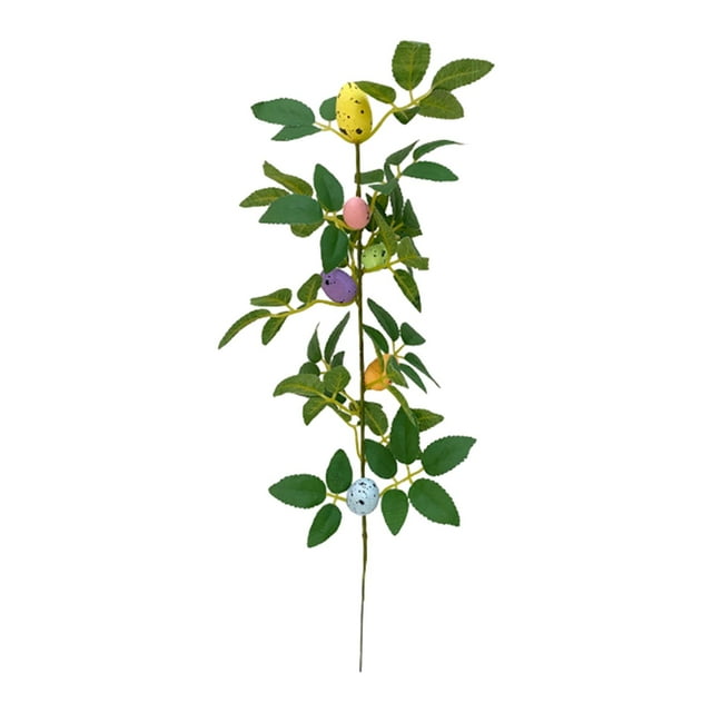 Ramo de flores con ramas de árbol de Pascua, recuerdo de fiesta, púas de flores 6 puntas