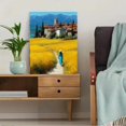 thumbnail image 5 of Provencal Blooming Village Walking Woman Canvas Print, Impressionist Countryside Home Bedroom Wall Decor Art, 5 of 8