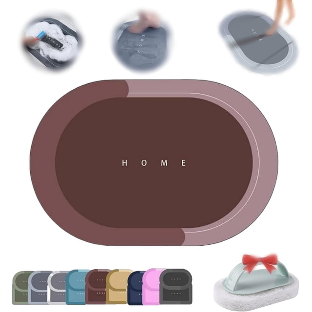 Alfombra de baño modernizada, alfombra de baño de secado rápido, alfombra mágica de baño, alfombra de baño absorbente, alfombra de baño de tierra de diatomeas, alfombra de ducha para piso de baño - an
