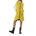 thumbnail image 2 of Women Sleeveless Long Vest Outwear Slim-Fit Zipper-Up Hooded Thick Pockets Cotton Down Jacket Coat, 2 of 8