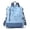 Blue, variant on Women's Anti-Theft Backpack, Floral Print Faux Leather, Zipper Closure, Convertible Crossbody Strap, Travel Bag