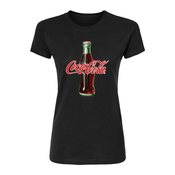 Coca-cola - Coke Bottle Logo - Juniors Fitted Graphic T-shirt