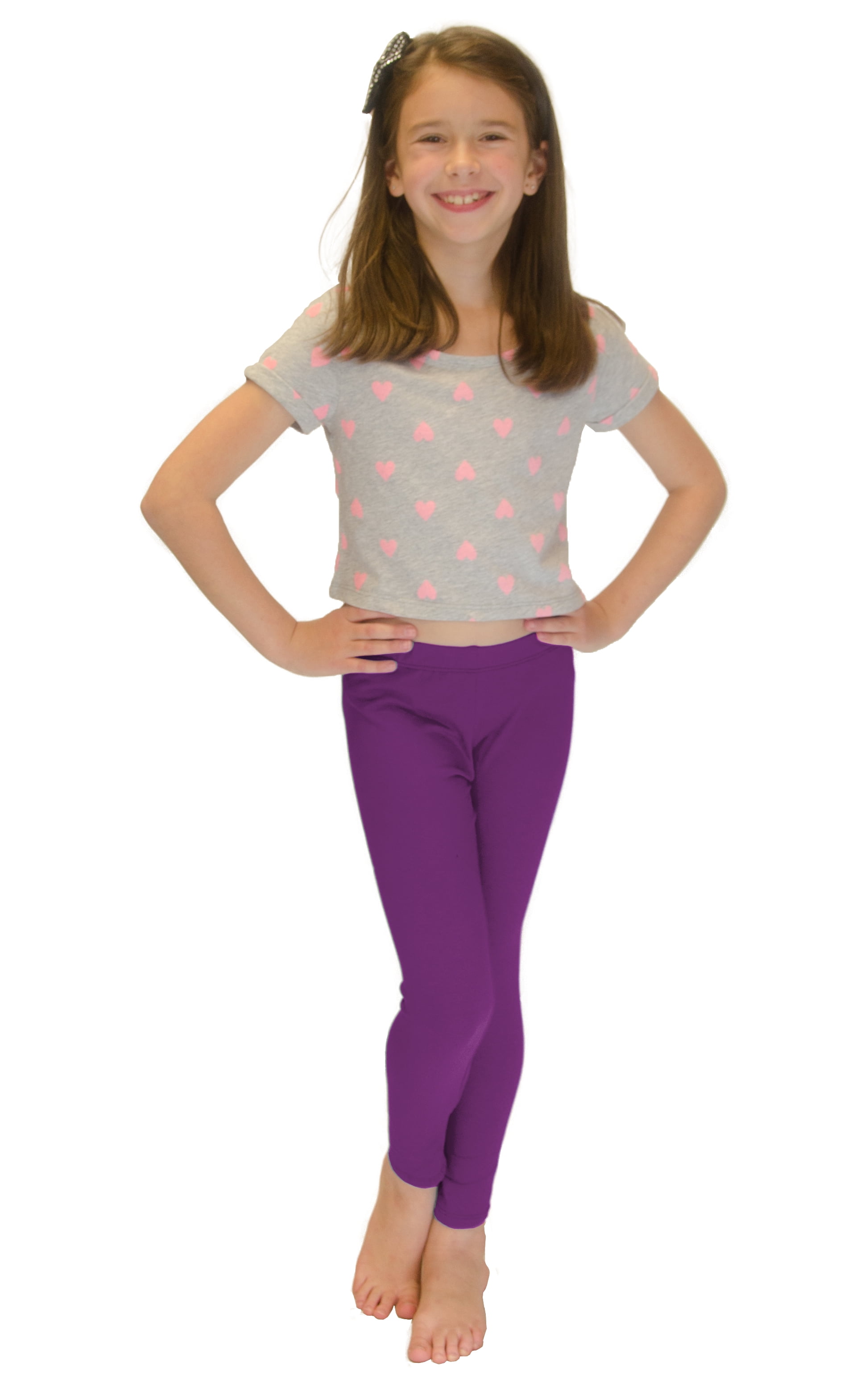 girls purple leggings