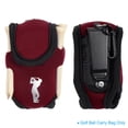 thumbnail image 3 of Golf Ball Waist Bag with Tee Holder, Buckle, Clip for Women Men Belt Golf Storage, Wine Red, 3 of 5