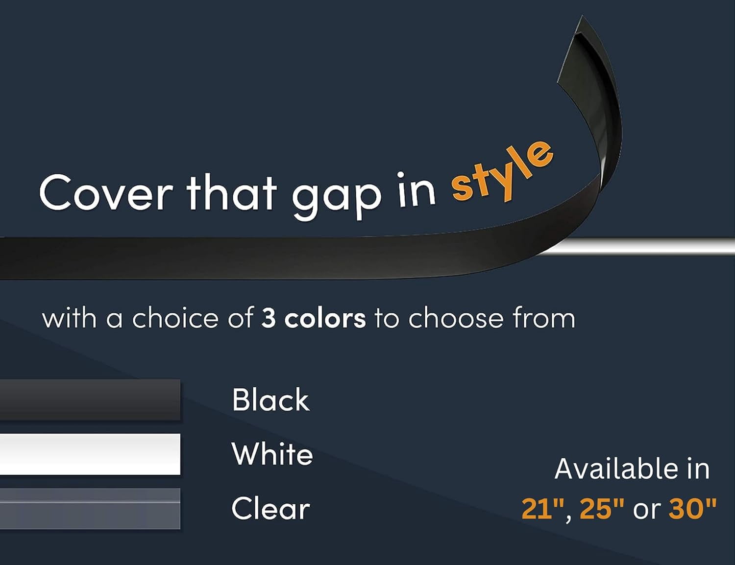 25 Inches Linda’s Essentials Silicone Stove Gap Covers 2 Pack - Heat Resistant Stove Gap Filler - Non-Slip Gap Covers Between Stove and Counter - Easy to Clean Stove Gap Guard