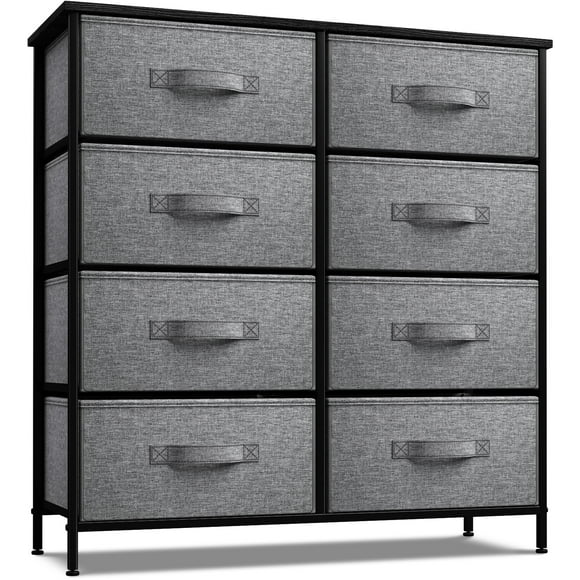 Sorbus Dresser with 8 Drawers- Black