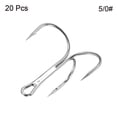 thumbnail image 3 of Ganchos de pesca triples 5/0# 1.77" de acero al carbono con curvatura y espinas, paquete de 20, 3 of 6