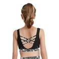 thumbnail image 4 of SiiRoh Girls Shiny Rhinestones Shorts Set Active Crop Tank Top Gymnastics Dance Sports Outfit Black 10, 4 of 7