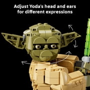 LEGO Star Wars: Attack of the Clones Yoda Bust with Lightsaber - Collectible Building Set for Adults, Ages 18+ Fathers Day Star Wars Gift for Men & Women - Bedroom or Shelf Decor - 75438