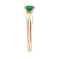 thumbnail image 3 of Angara Natural 0.75 Ct. Emerald Solitaire Ring in 14K Rose Gold for Women (Ring Size: 3.5), 3 of 9