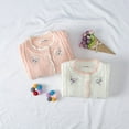 thumbnail image 6 of Esaierr Kids Baby Girls Cardigan Sweaters Hand-Embroidered Small Flowers Button Tops Outwear for 12M-6Y Spring Autumn Coat Jacket, 6 of 6