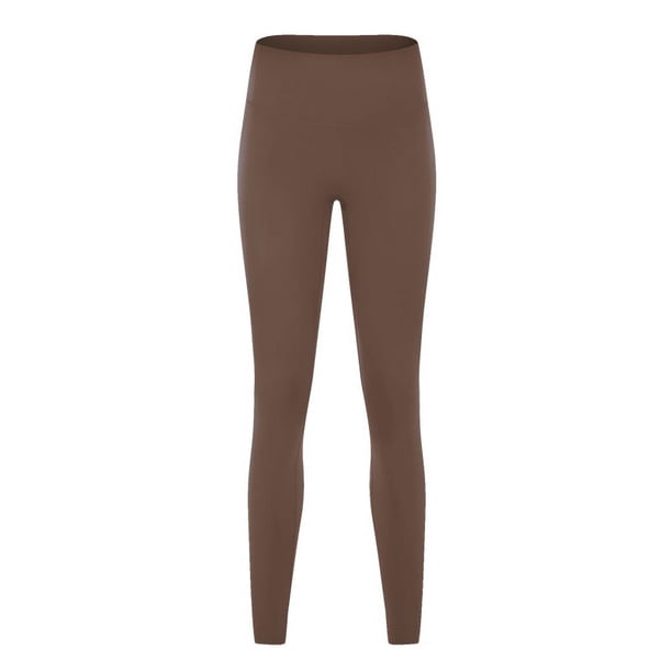 Pantalones de yoga deportivos de cintura alta, elásticos y sin líneas incómodas para mujer de otoño
