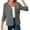 A-05 Grey, variant on Women's Button Cardigan 3/4 Sleeve Soft Knit Sweater Tops, Black L