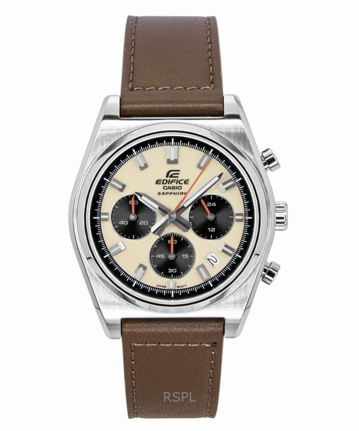 Casio Edifice Analog Stainless Steel Forged Carbon White Dial