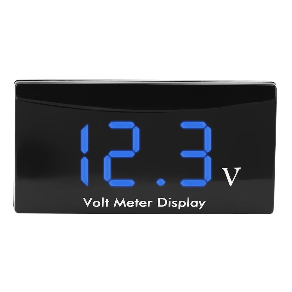 12V Digital LED Display Voltmeter Voltage Gauge Panel Meter F Car Motocycle Blue 