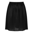 thumbnail image 4 of RUNQHUI Jupon Long en Satin pour Femme Demi-Jupon Jupe sous Robe Jupons Rallonge Demi-Jupons 45cm Noir m, 4 of 7
