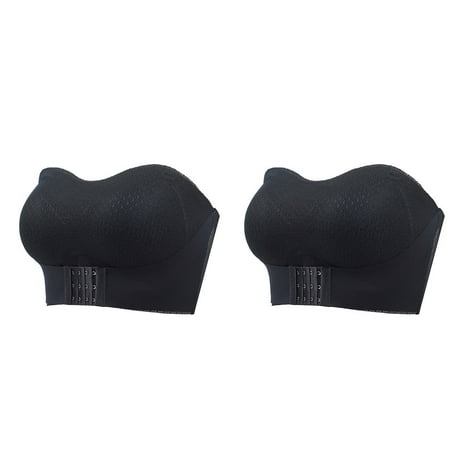 Hot Sale RbCulf Women s Strapless Bra Lightning Deals Plus Size Sexy Tube Top Bra Seamless Push up Stretchy Bandeau Plus Size Bralette Pack of 2