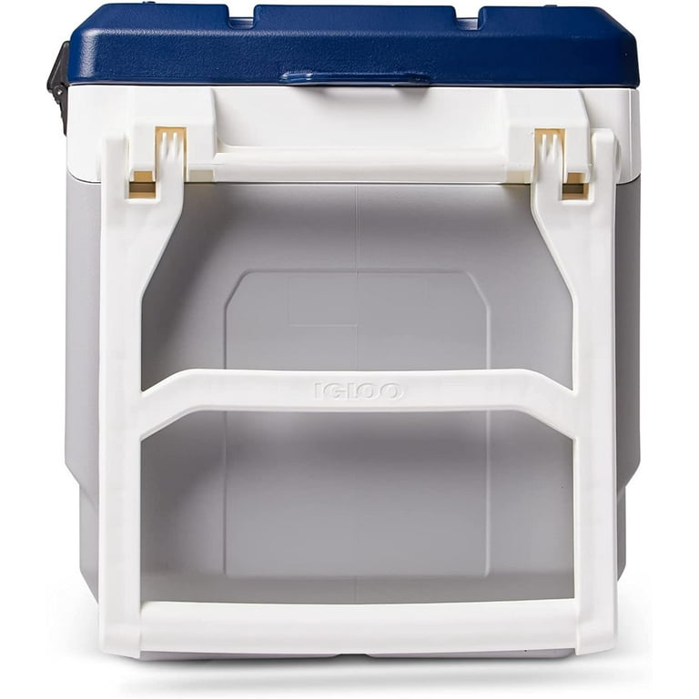 Igloo Maxcold Latitude 90 Roller Cooler in Ash Grey, White