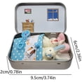 thumbnail image 7 of Little Pocket Bunny Decorative Boxes, Easter Basket Stuffer, Easter Gifts for Kids, DIY Pet Bunny Adoption, Easters Baskets Decorative Boxes,Rabbit Plush Toy in a Tin: Miniature Bed Set (Blue), 7 of 7