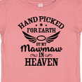 thumbnail image 4 of Inktastic Handpicked for Earth by My Mawmaw in Heaven with Angel Wings Boys or Girls Baby T-Shirt, 4 of 5
