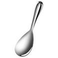 thumbnail image 1 of Cuchara de arroz reutilizable, utensilios de acero inoxidable para servir, cuchara para arroz antiadherente, cuchara ergonómica para servir con la mano para cocinar, cucharas de arroz de metal, 1 of 6
