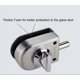 thumbnail image 4 of 2 Pack 304 Stainless Steel Glass Door Latch for Bathroom, Toilet, Shops, Frameless Glass Doors - Half Round, 4 of 5