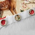 thumbnail image 4 of Manfei Cute Christmas Reindeer Black Out Curtains,Rustic Xmas Flower Curtains Pack of 2 (42x63 Each),Red Green Beige Bedroom Curtains For Adults,Microfiber Bedroom Decor, 4 of 6